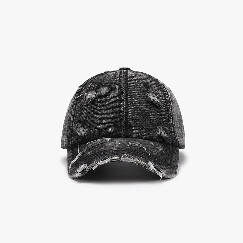 Distressed Cotton Baseball Cap - Tippy Jean