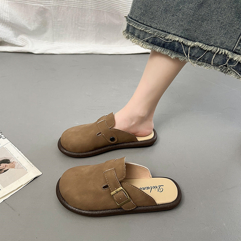 Suede Round Toe Slip-Ons - Tippy Jean