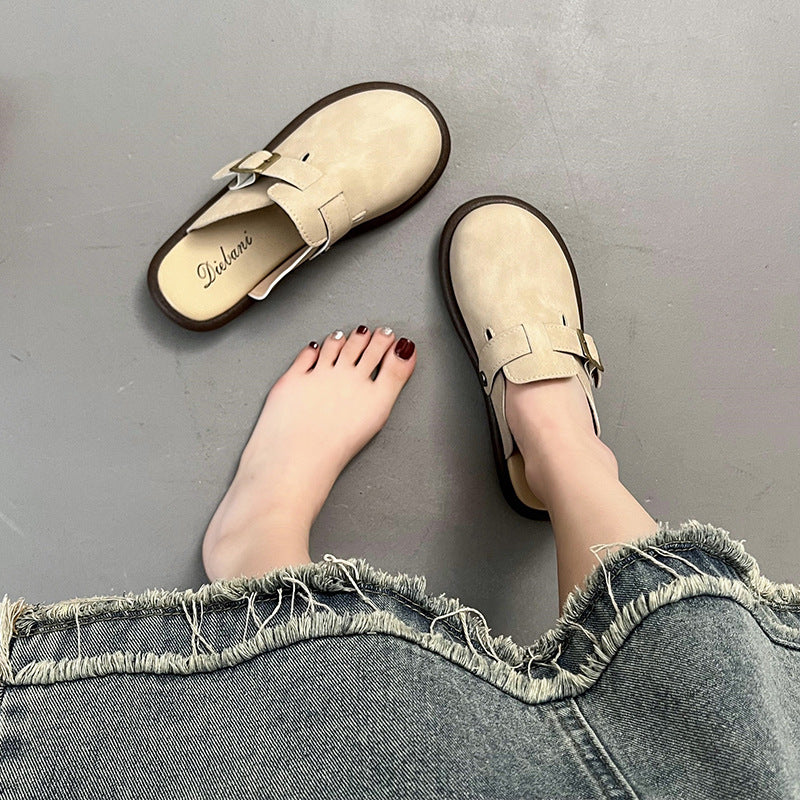 Suede Round Toe Slip-Ons - Tippy Jean