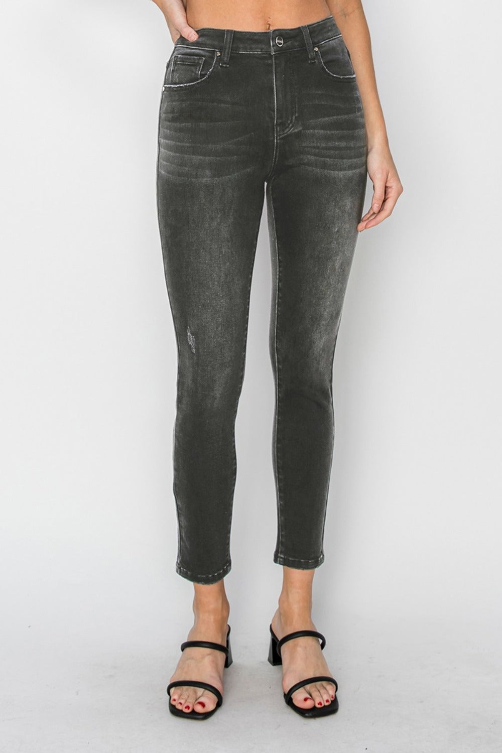 RISEN Full Size High Rise Ankle Skinny Jeans - Tippy Jean