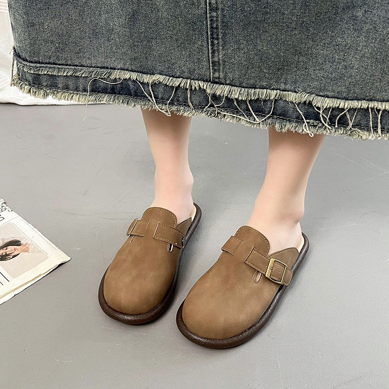 Suede Round Toe Slip-Ons - Tippy Jean