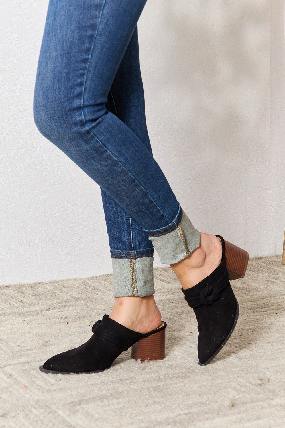 East Lion Corp Pointed-Toe Braided Trim Mules - Tippy Jean