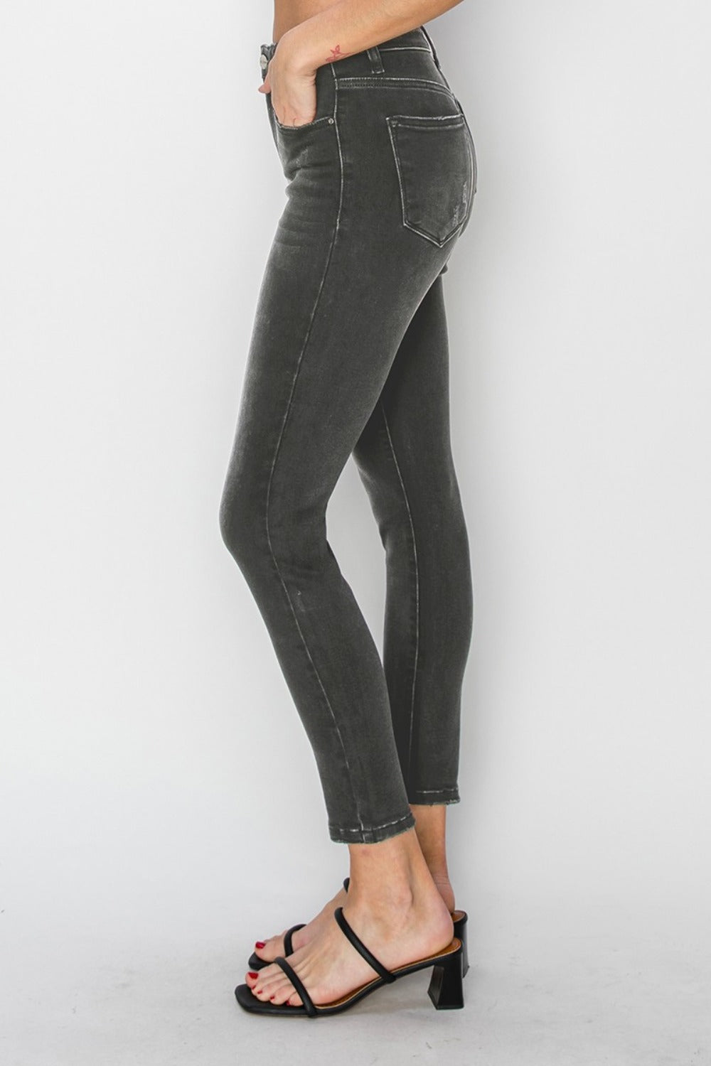 RISEN Full Size High Rise Ankle Skinny Jeans - Tippy Jean