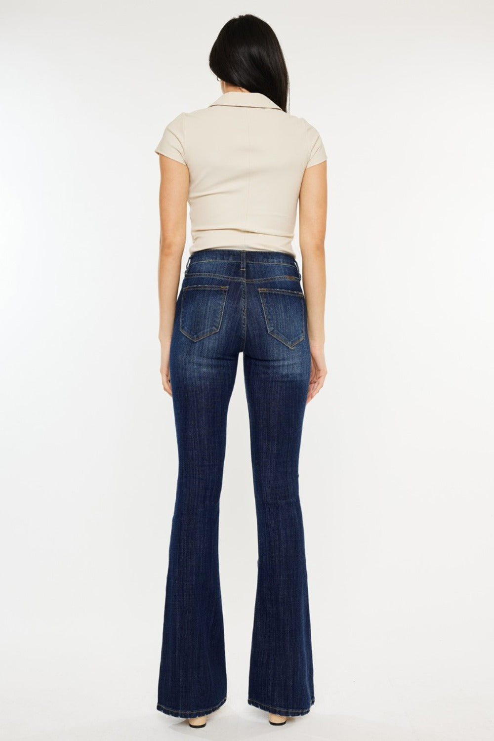 Kancan Full Size Mid Rise Slim Flare Jeans - Tippy Jean