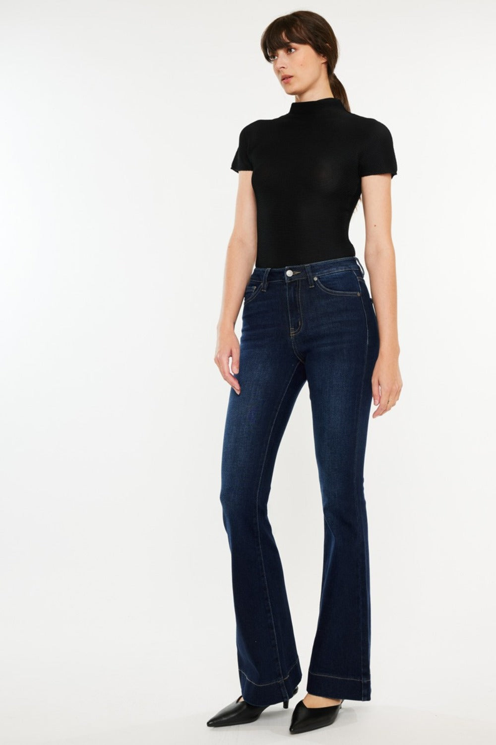 Kancan High Rise Slim Flare Jeans - Tippy Jean