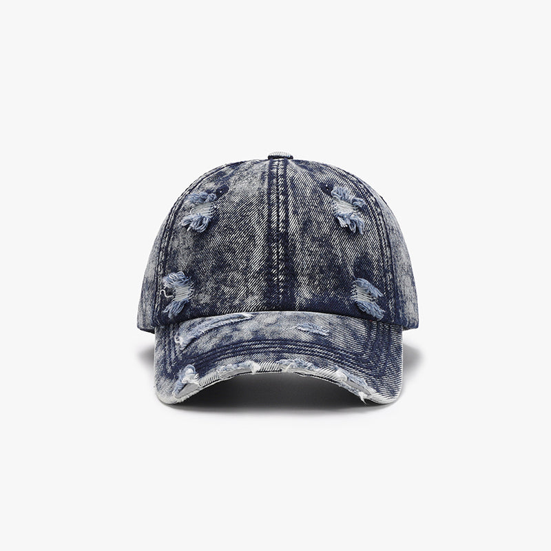 Distressed Cotton Baseball Cap - Tippy Jean