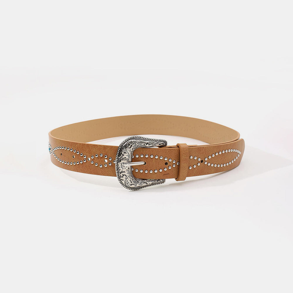 PU Leather Rhinestone Belt - Tippy Jean