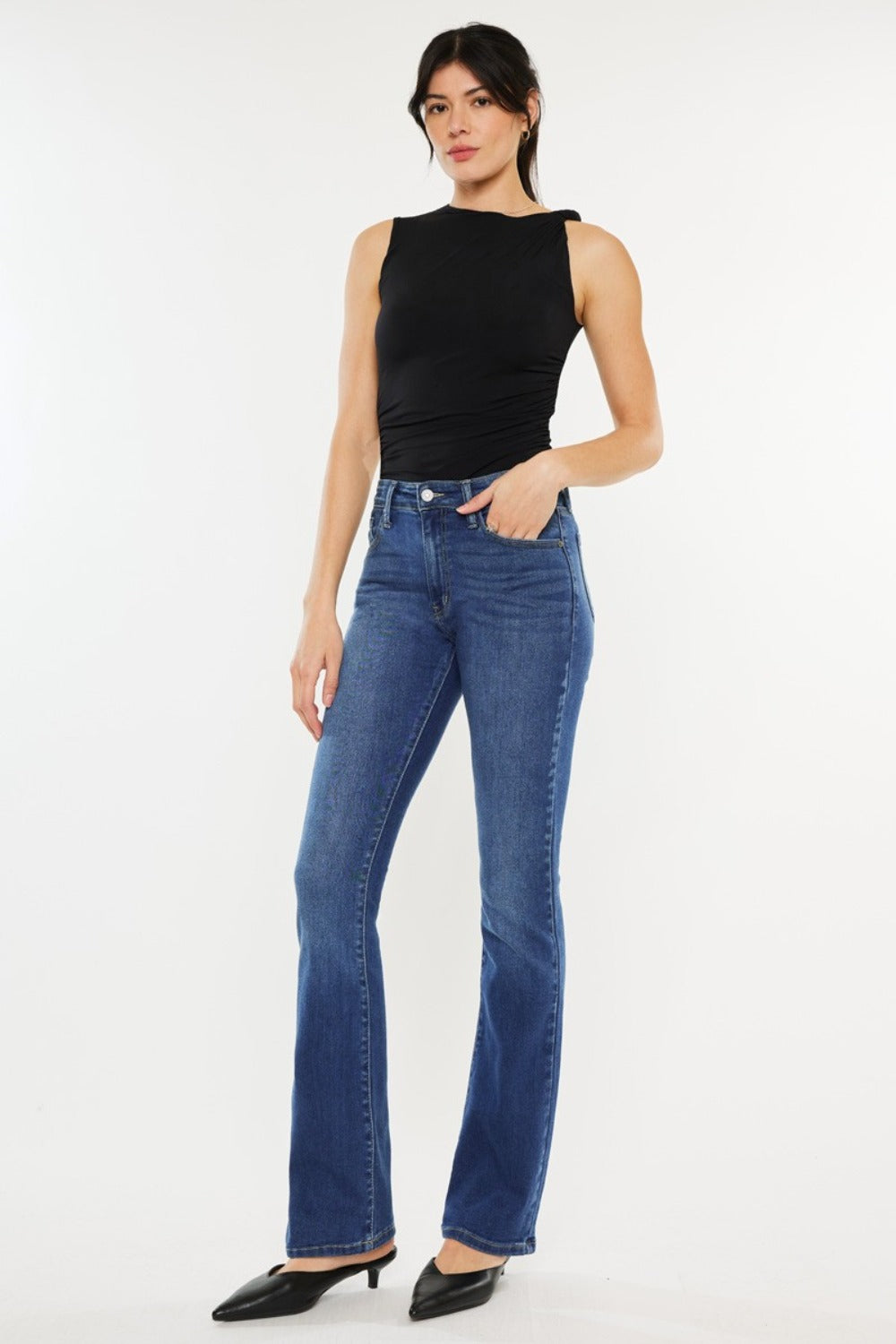 Kancan High Rise Slim Bootcut Jeans - Tippy Jean