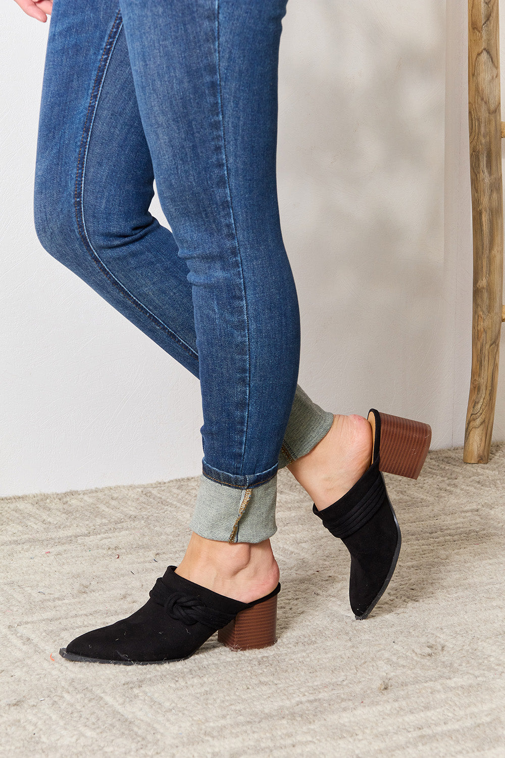 East Lion Corp Pointed-Toe Braided Trim Mules - Tippy Jean