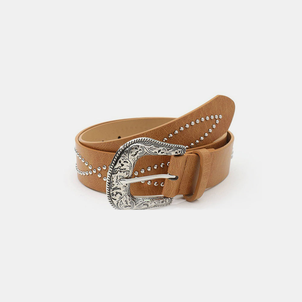 PU Leather Rhinestone Belt - Tippy Jean