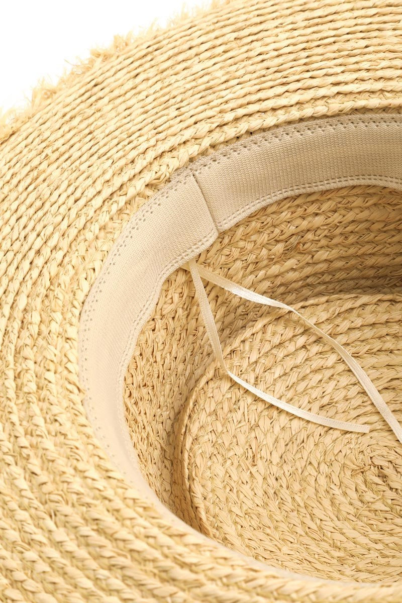 Fame Basket Weave Straw Sun Hat - Tippy Jean