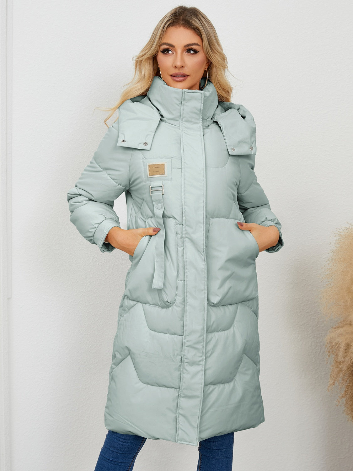 Long Sleeve Longline Hooded Winter Coat - Tippy Jean