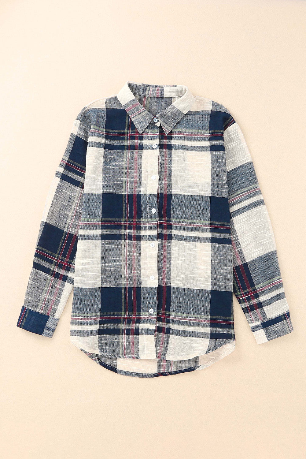 Plaid Button Up Long Sleeve Shirt - Tippy Jean